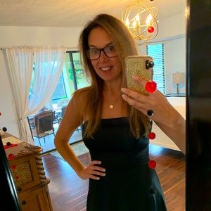 White House black market black strapless dress